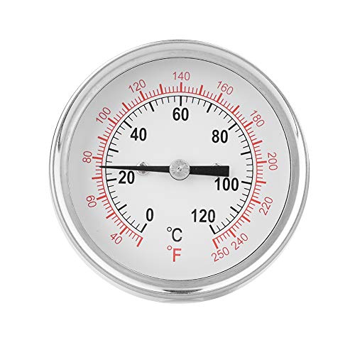 Fdit 120 ℃ Termómetro bimetálico Industrial de Alta Temperatura Indicador de Temperatura Horno Parrilla BBQ Dial analógico Doble Escala