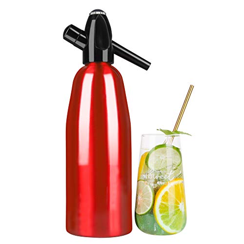 FDYD Soda Fabricante portátil Botella de Agua Mineral carbonatada casera Bebidas gaseosas Máquina,Rojo