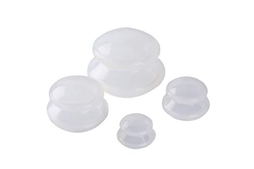 Feibrand Ventosas Celulitis Masaje Silicona 4 Copa para Masaj Anticelulitis Set Celulicup Fisioterapia