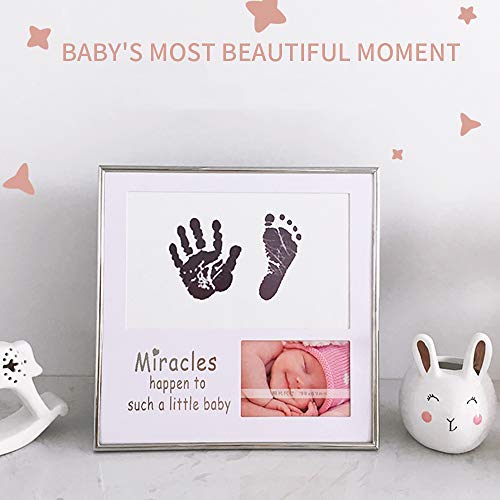 feihao Kit de Huella Bebe Pie y Manos,Almohadilla de Tinta para Bebes,Juego de impresión para bebé,Bebé Kits de Impresión de Huellas De Mano Y Pies,Regalos para Bebé Recién Nacido,3pc