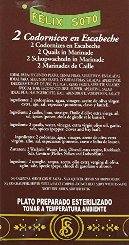 Félix Soto, Conserva de carne de pollo (Codornices en Escabeche) - 4 de 400 gr. (Total 1600 gr.)