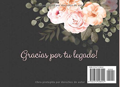 Feliz Jubilacion: Libro de Visitas para Jubilacion Fiesta Celebracion de Despedida del Jubilado 40 paginas a color para escribir mensajes de despedida  8.25 x 6 in tema negro con flores elegante