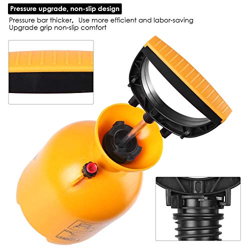 Femor Pulverizador de Presión Rociador con Bomba de Presión de Jardín con Boquilla Ajustable y Correa de Hombro Capacidad de 12L/3L/1,5L Color Naranja (3L)