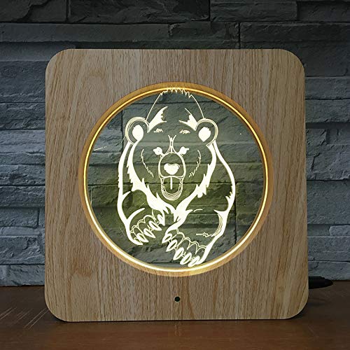 Feroz Oso plástico luz de Noche lámpara Personalizada lámpara de Mesa niños Color Regalo de cumpleaños decoración del hogar