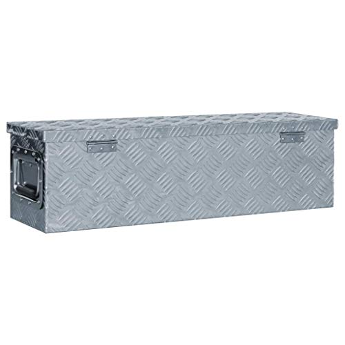 Festnight Caja de Aluminio Multiusos con Sistema de Cierre (80,5x22x22 cm)