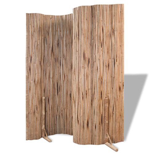 Festnight Divisor de Espacios Panel de Valla Bambú en Interiores y Al Aire Libre,Se Puede Adaptar a Casi Cualquier Forma,Color Natural 180x180cm