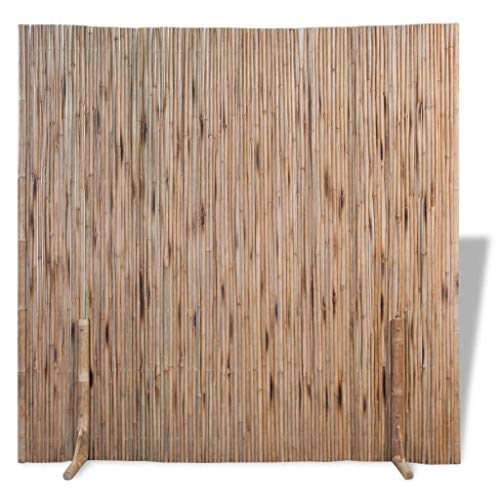 Festnight Divisor de Espacios Panel de Valla Bambú en Interiores y Al Aire Libre,Se Puede Adaptar a Casi Cualquier Forma,Color Natural 180x180cm