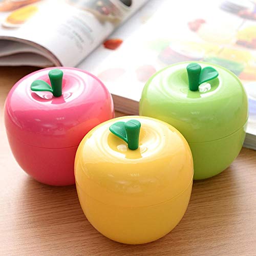 FGHOMEYWXC Paquete de 10 Frutas Caja de Manzana marcada con Frutas Humanoide Smiley Fruit Fork - Tenedor de Fruta con Forma de Manzana Verde