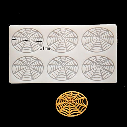 FGSDG Spider Web Chocolate Mold Cobweb Silicone Mould Transfer Sheet Halloween Cake Decorating   DIY Garnish For Desser