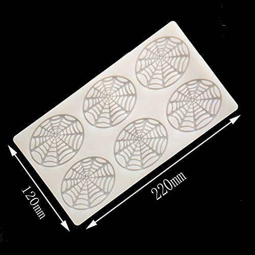 FGSDG Spider Web Chocolate Mold Cobweb Silicone Mould Transfer Sheet Halloween Cake Decorating   DIY Garnish For Desser