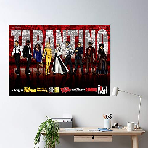 Fiction Quentin Bill Kill Brad 8 Django Pulp Tarantino Film Pitt Regalo para la decoración del hogar Wall Art Print Poster 11.7 x 16.5 inch