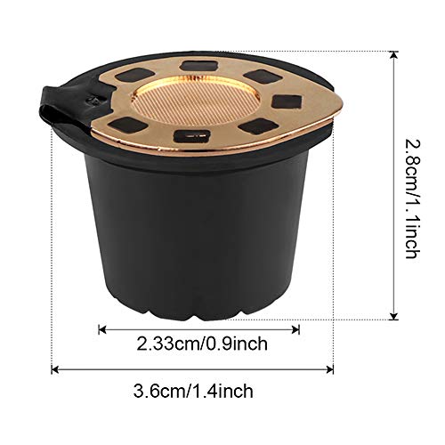 FineInno Cafetera Capsulas Recargables Refillable Coffee Capsules Filtro Reutilizable Cafe Reusable Coffee Filter Compatibles Nespresso Original Gratis Cuchara,Cepillo