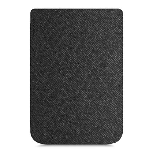 Fintie Funda Compatible con Pocketbook Touch HD 3/Touch Lux 4/Basic Lux 2/Color (2020) e-Book Reader de 6"- Súper Delgada y Ligera Carcasa con Auto-Reposo/Activación, Negro