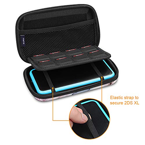 Fintie Funda Portátil para Nintendo 2DS XL / 3DS XL / 3DS / 3DS LL - Estuche para Viaje Bolsa de Transporte para la Consola con Ranuras para Tarjeta de Juego y Bolsillo Interno, Mármol Rosa