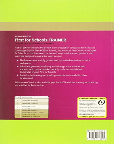 First for Schools Trainer Six Practice Tests without Answers with Audio Second Edition (Authored Practice Tests)