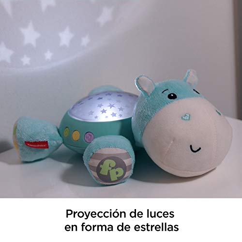 Fisher-Price Hipopótamo dulces sueños, juguete de cuna para bebé (Mattel CGN86), peluches, azul