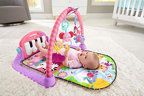 Fisher-Price Kick & Play Piano Gym-Pink, Color Multicolor (Rosa), 67.8 x 45.5 x 8.1 (Mattel BMH48)