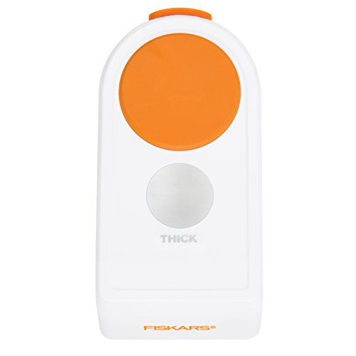 Fiskars Perforadora de Figuras, Círculo, Ø 3,8 cm, Para diestros y zurdos, Acero de calidad/Plástico, Blanco/Naranja, Power, L, 1020493