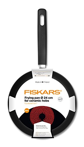 Fiskars Sartén para vitrocerámica, Ø 24 cm, Aluminio, Functional Form, Negro, 1015336