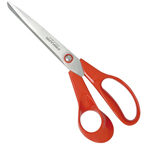 FISKARS Tijeras universales, para zurdos, Longitud: 21 cm, Hoja de acero inoxidable/ Mangos de plástico, Rojo, Classic, 1005147