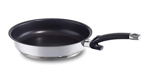 Fissler protect steelux premium / Sartén de acero inoxidable (Ø 28 cm), antiadherente, ideal para freír de forma suave y sin grasas,  apta para el lavavajillas e inducción