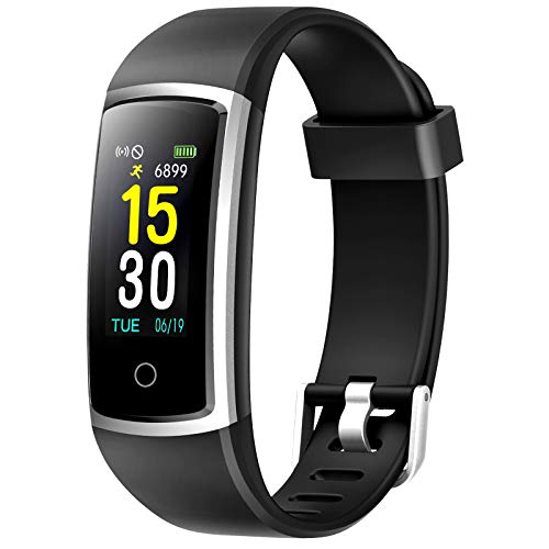 FITFORT Pulsera de Actividad Reloj Inteligente para Hombre y Mujer, IP68 Impermeable Reloj Deportivo con Rtmo Cardíaco, Presión Sanguínea, Sueño Monitor, Contador y Calorías para Android y iOS