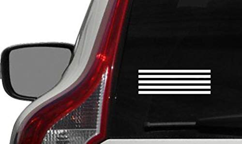 Five Black Bars Flag Logo Big Bang Car Vinyl Sticker Decal Bumper Sticker for Auto Cars Trucks Windshield Custom Walls Windows iPad Macbook Laptop and More (White)