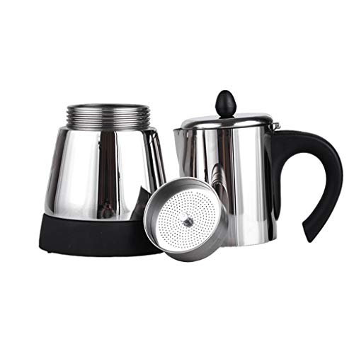 FLAMEER 1x Fabricante de Espresso Eléctrico Accesorios de Fiestas de Acero Inoxidable Duradero - Plata 6 tazas