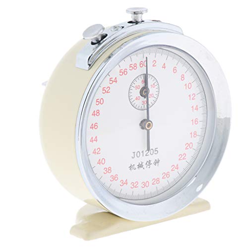 FLAMEER Cronómetro Mecánico Stop Clock de Experimento Productos de Laboratorial Materiales de Ciencia
