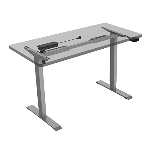 FLEXISPOT EC1S Escritorio eléctrico Soporte de Escritorio Ajustable en Altura, Mesa para Oficina en casa, Marco de 2 etapas con Motor único, Gris