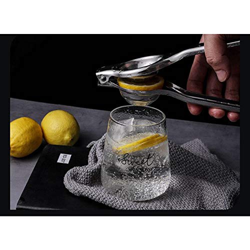 Fleymu Exprimidor Acero Inoxidable Extractor de Zumos de Limones Manual Fácil Uso Naranjas Exprimidor Cítricos Hand Lime Prensa Premium Metal Anticorrosivo Robusto Seguro Más Rápido Más Eficiente Jugo