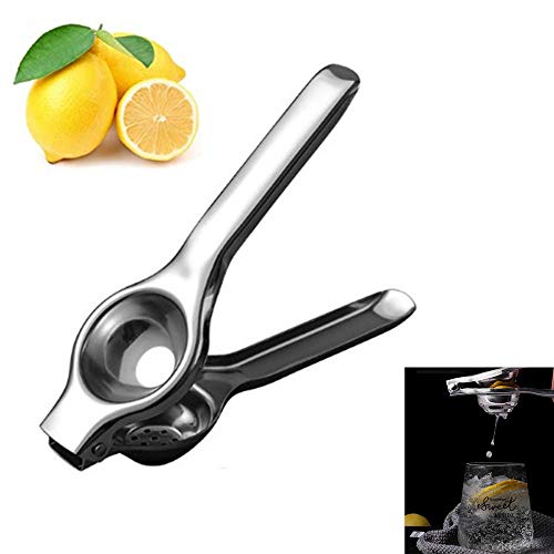 Fleymu Exprimidor Acero Inoxidable Extractor de Zumos de Limones Manual Fácil Uso Naranjas Exprimidor Cítricos Hand Lime Prensa Premium Metal Anticorrosivo Robusto Seguro Más Rápido Más Eficiente Jugo