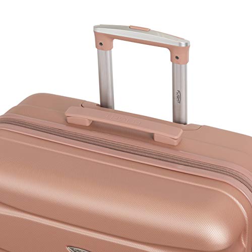 Flight Knight ABS 3 Tamanos Maleta Ligera Compatible con Vueiling, Iberia, RyanAir, Easyjet, Air Nostrum, Air Europa Entre Muchas Otras! Maleta De Mano 55x35x20 cm Maletas De Viaje Grandes 4 Ruedas