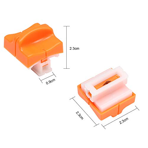 flintronic 8pcs Cuchillas de Repuesto para Cortador de Papel con Diseño de Seguridad Automático para Recortador de Papel A4, Naranja