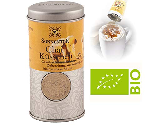 Flores de especias orgánicas de polvo de Chai 70g Sprinkle Box | Azúcar de remolacha picante con canela, cardamomo y jengibre orgánico - Para postres Pasteles Mousse Leche sobre café Chai Latte