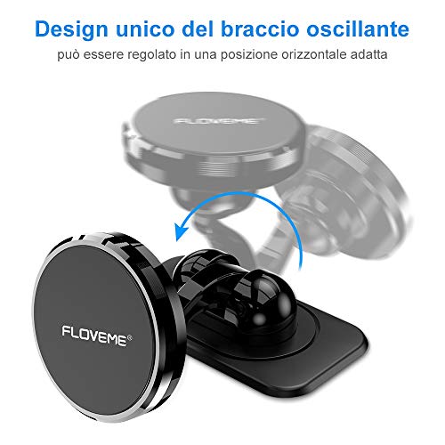 FLOVEME - Soporte magnético para teléfono móvil de coche para el salpicadero del coche, soporte universal para iPhone XS Max XR 8 7 6 Huawei Xiaomi