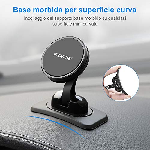 FLOVEME - Soporte magnético para teléfono móvil de coche para el salpicadero del coche, soporte universal para iPhone XS Max XR 8 7 6 Huawei Xiaomi