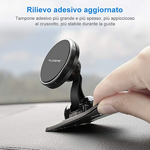 FLOVEME - Soporte magnético para teléfono móvil de coche para el salpicadero del coche, soporte universal para iPhone XS Max XR 8 7 6 Huawei Xiaomi