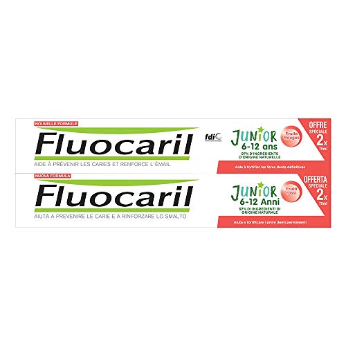 Fluocaril - Pasta de Dientes Junior 6-12 Años Frutos Rojos 2x75ml