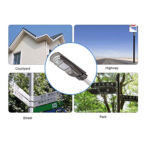 Focos LED Solar Exterior Lámparas Solares Farola Jardín Ultra Brillante,6V 60W LED Solar Powered Wall Street Luz PIR Motion Jardín Exterior Lámpara