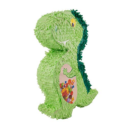 Folat- Pinata Dinosaur-55 cm Piñata, Color verde, Costumes (60932)