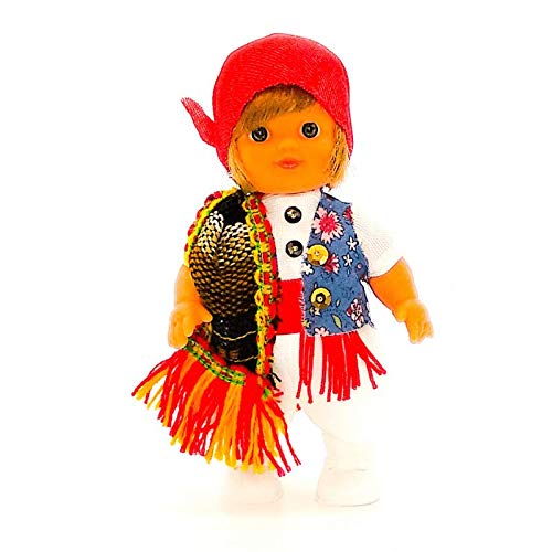 Folk Artesanía Muñeco Regional colección de 15 cm con Vestido típico Fallero Valenciano Valencia España.