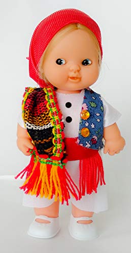 Folk Artesanía Vestido y complementos Regional típico Valenciano o Fallero muñeca Barriguitas de Famosa. Muñeca no incluida en el Lote.