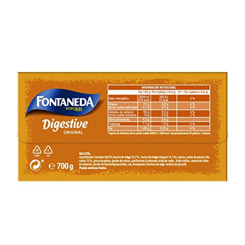 Fontaneda - Digestive Galletas, 700 g