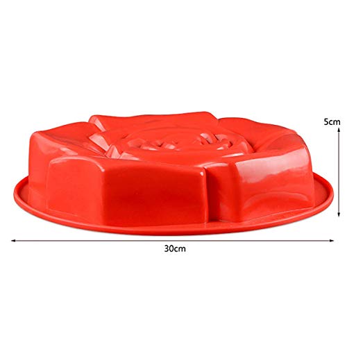 Forma de Rosa Flor Grande Moldes de Silicone - Molde Antiadherente de la Torta de Silicona para Repostería, Bizcocho, Tartas, Repostería, Bizcocho, Gelatina Grande, Pan