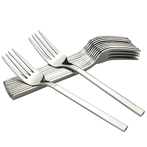 Fosly - Tenedores de mesa (12 piezas, acero inoxidable)