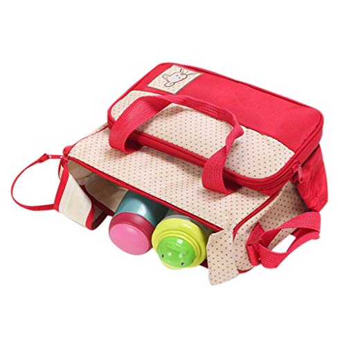 FREESOO Set 5 kits Bolsa de Mama para Bebe Biberon Cambiador de Pañales Bolsa Hospital Maternidad Bolso de Pañales Bebé para Viaje Carro Carrito Biberón Colchoneta Comida Multifunción Gran Capacidad