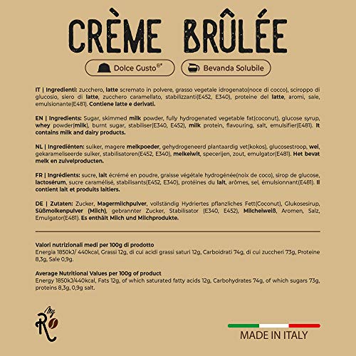 FRHOME - 48 Cápsulas compatibles Nescafé Dolce Gusto - Crème brûlée - MyRistretto