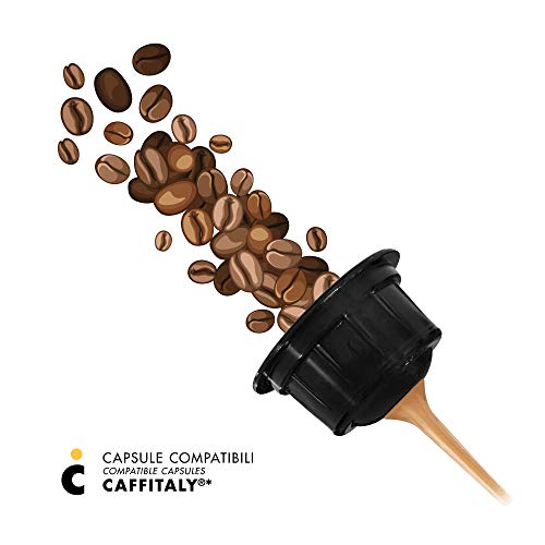 FRHOME - Caffitaly 100 Càpsulas compatibles - Il Caffè Italiano - Mezcla Roma Intensidad 10