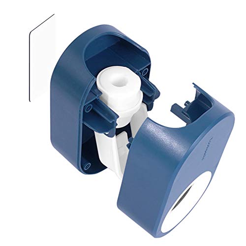 Frolada Soporte para Dispensador De Pasta De Dientes Portacepillos De Dientes Juego De Exprimidor Automático Montado En La Pared Baño Conveniente para Niños/Adultos/Anciano Azul Oscuro